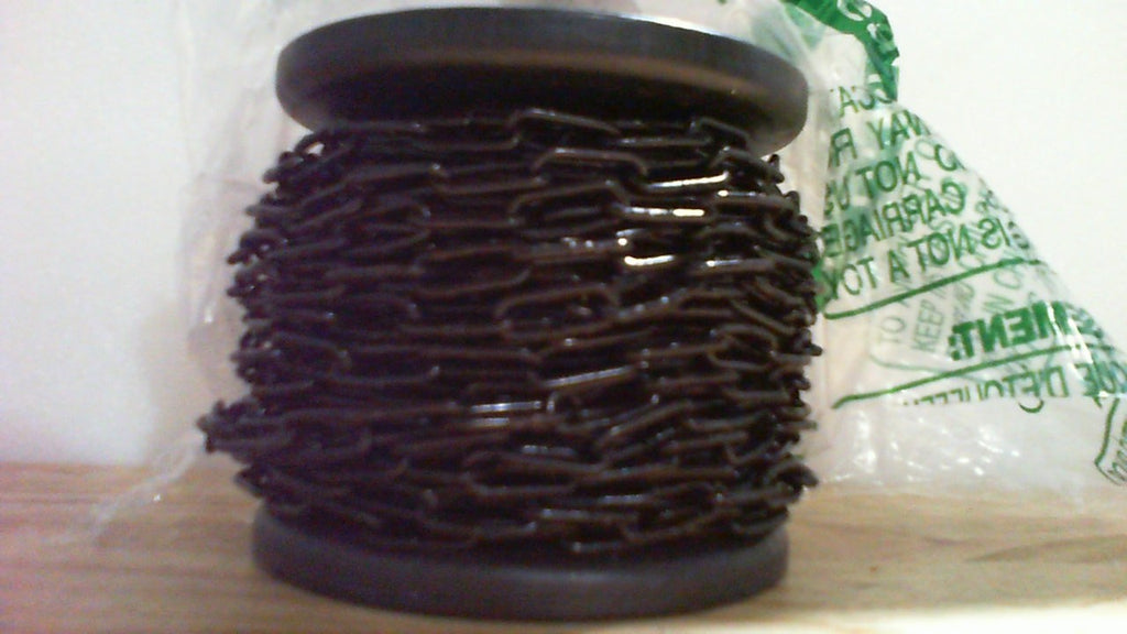USADO Cadena Metalica Decorativa 50 Pies 1/12 Pulgada | Cadena Negra Uso Ligero para Colgar Plantas, Canastas, Lamparas y Candelabros (2mm, 50 Pies)