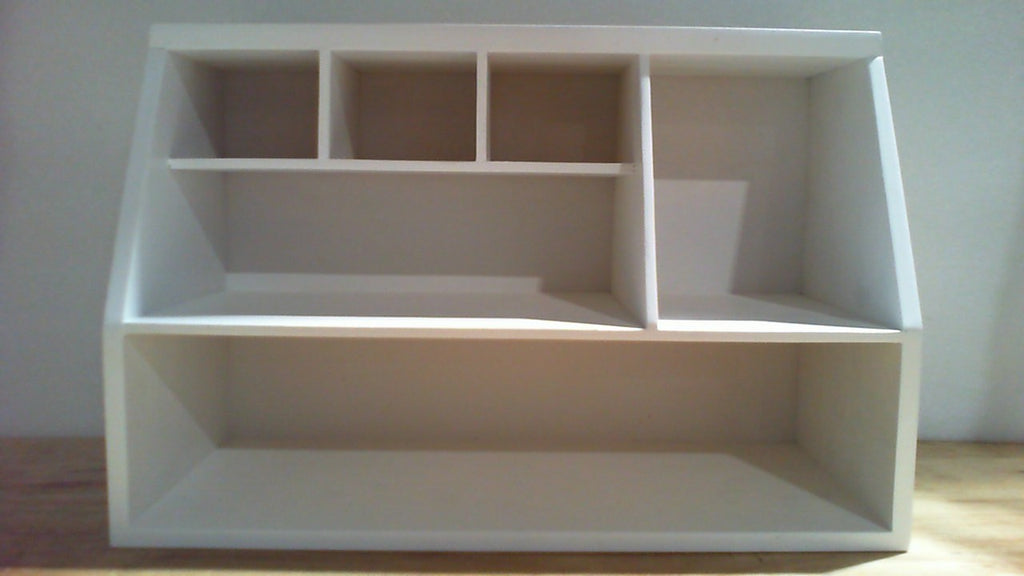 EL MODELO REAL ES BLANCO. Wacloud Dispensador de Platos de Papel con 6 Compartimentos | Organizador de Cubiertos de Madera para Fiestas, BBQ y Camping, Blanco