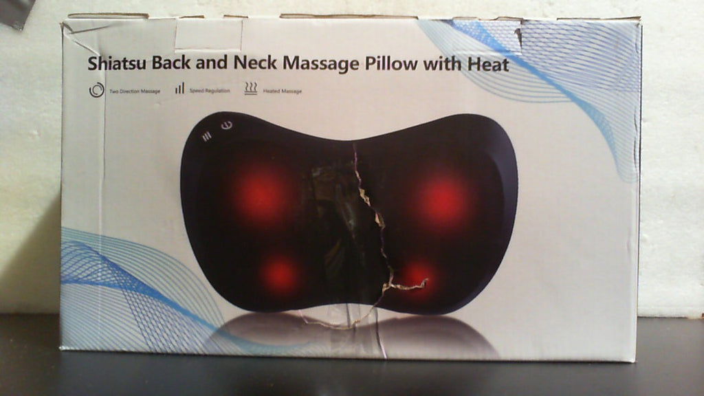 cojín masajeador cervical y lumbar con nodos Shiatsu y función de calor.