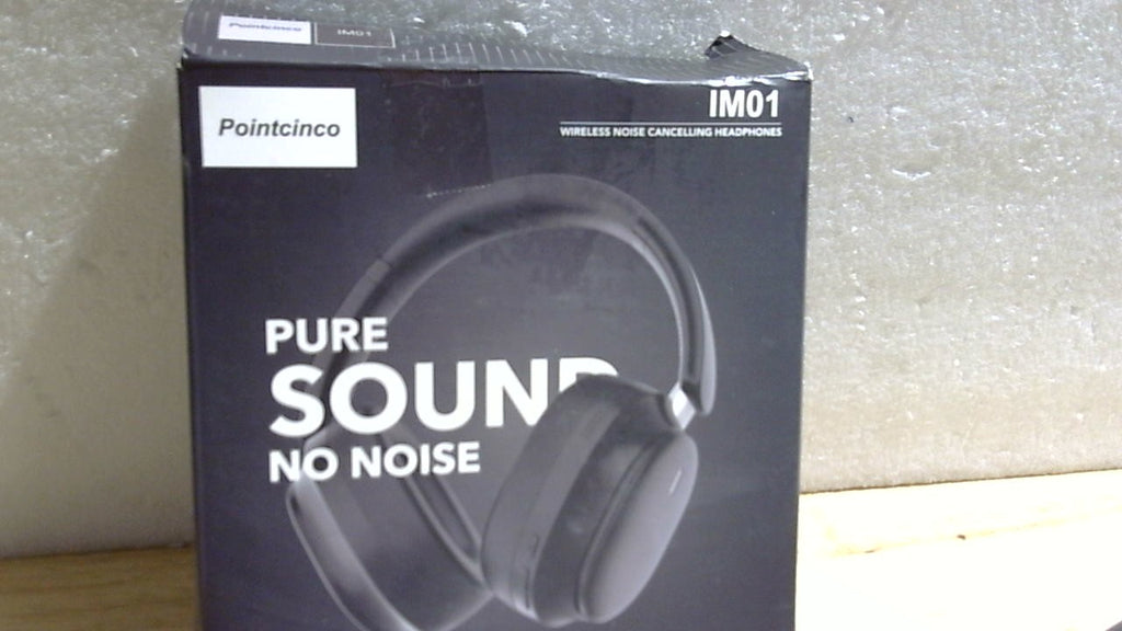 Pointcinco Audífonos con Cancelación de Ruido Híbrida | Over Ear Bluetooth 6.0 Inalámbricos | 80h de Batería | Graves Profundos | Plegables para Viaje | Negro