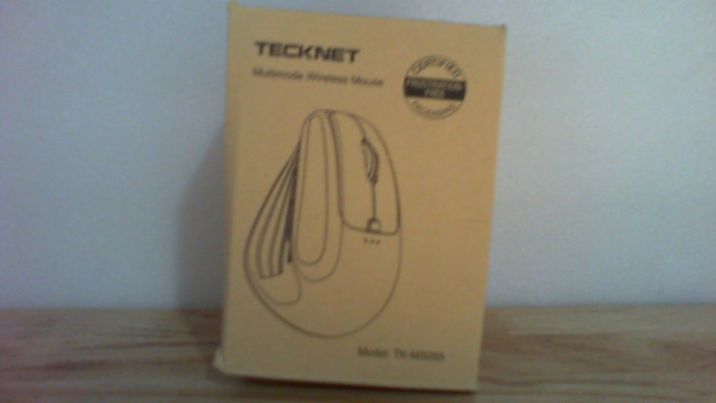 TECKNET Mouse Ergonómico Vertical Inalámbrico RGB Recargable | USB+Bluetooth Multidispositivo | 11 Modos RGB, 4800 DPI Ajustable | Negro