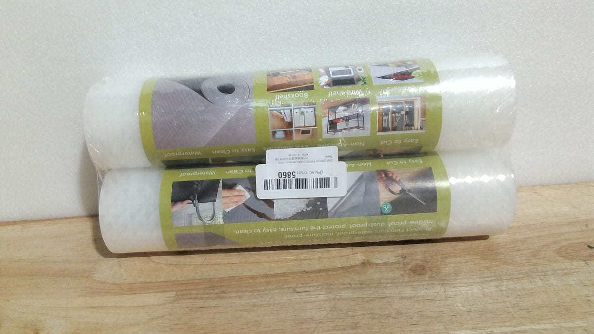 Forros para Estantes de Cocina y Refrigerador | Impermeables Antideslizantes de EVA, No Adhesivos (11.8 x 236.2 Pulgadas x 2 Rollos) ( ARTICULO VIENE COMO SE OBSERVA EN LA SEGUNDA IMAGEN )
