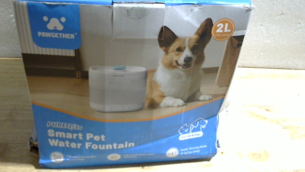 USADO-PAWGETHER Fuente de Agua para Gatos con 4 Filtros | Ultra Silenciosa Sin Bomba con Bandeja de Acero Inoxidable | 67oz/2L con Sensor de Movimiento 360° para Gatos y Perros