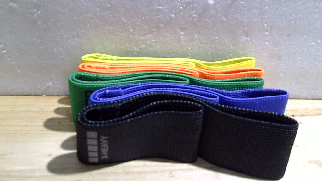 Tribe Lifting Bandas de Resistencia de Tela para Ejercicio, Set de 5 Bandas para Piernas y Gluteos, Booty Bands para Mujer y Hombre, Gruesas para Fisioterapia