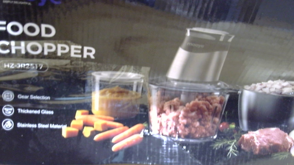 Mooye Procesador de Alimentos Eléctrico | Picadora con Molino de Carne y Picador de Vegetales | 3 Tazones (8+8+3 tazas) | Motor de Cobre | 3 Sets de Cuchillas