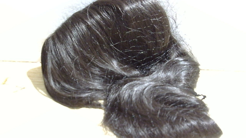 Prótesis Capilar Hair Topper con Base Grande 360° 3D | Para Mujeres con Coronilla Escasa | 20 pulgadas Ondulado con Fleco y Clip de Raya Francesa