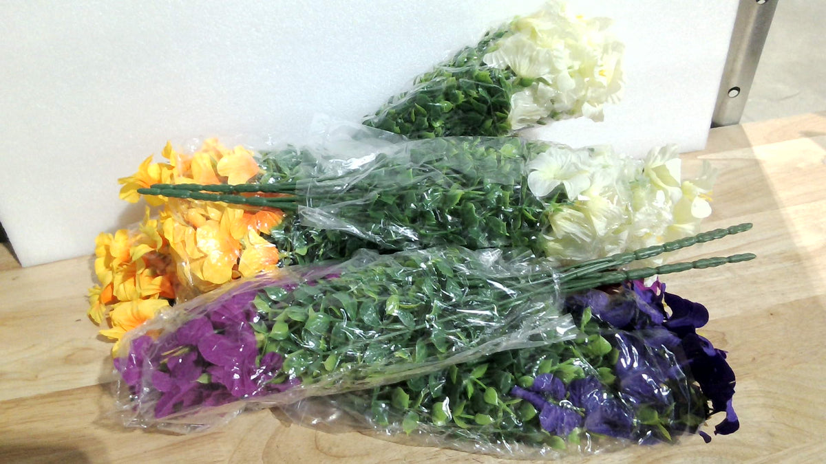 juego de ramos de flores de jacintos artificiales (Artificial Hyacinth / Delphinium Bouquets) CONTIENE 8 UNIDADES ARTICULO VIENE COMO SE MUESTRA EN LA SEGUNDA IMAGEN