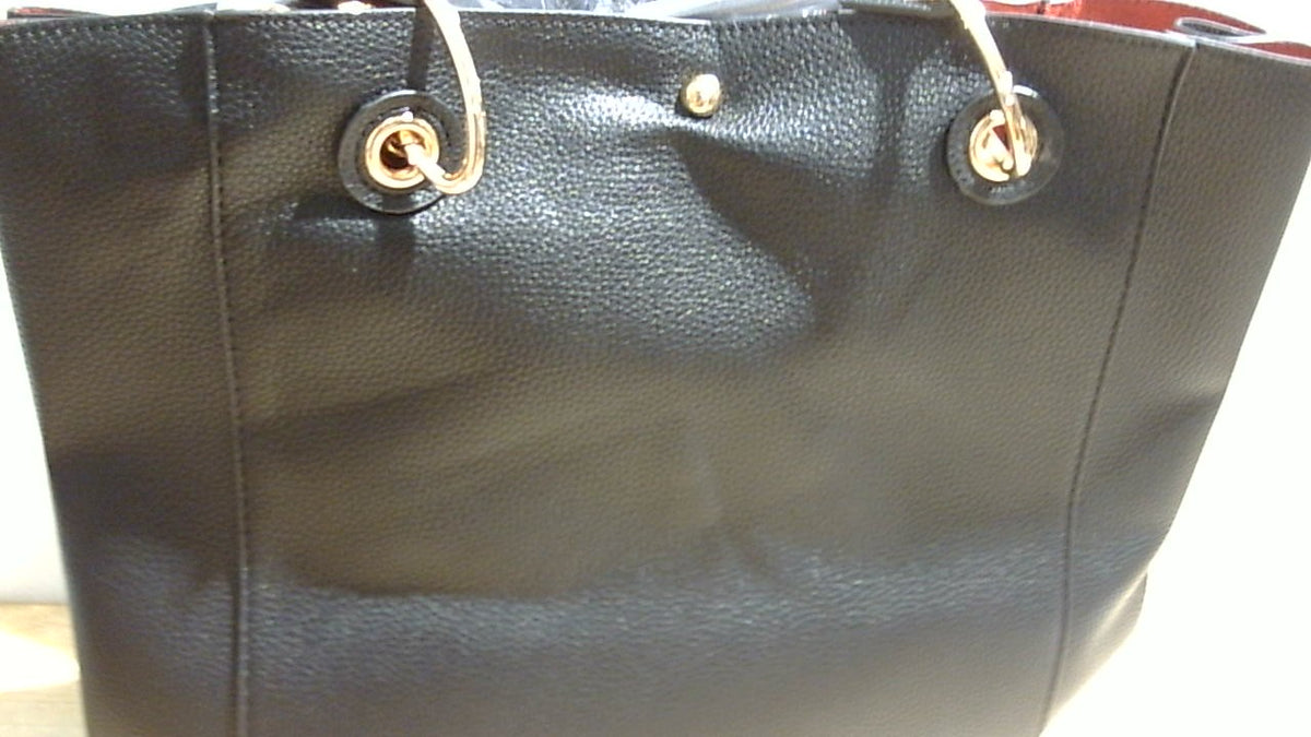 Bolso Tote Grande sqlp para Mujer | Cartera de Diseñador Tipo Bucket con Correa Cruzada | Ideal para Trabajo y Viaje | Negro
