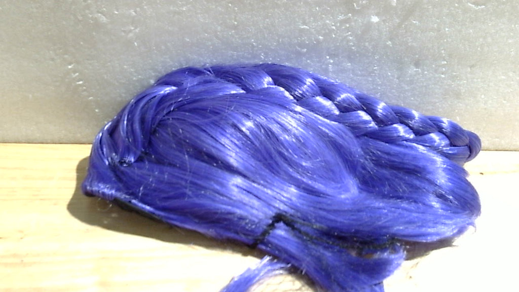 AD ADASTONE Coleta Postiza Trenzada Morada 60cm | Extensión Clip-In Estilo Sirena para Cosplay y Halloween