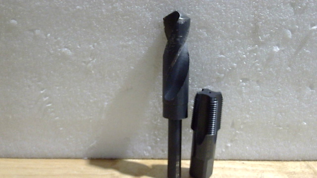 RURITKIT Set de Macho y Broca 3/4-14 NPT | Broca 59/64 Acero al Carbono Herramienta de Roscado para Plomeria DIY
