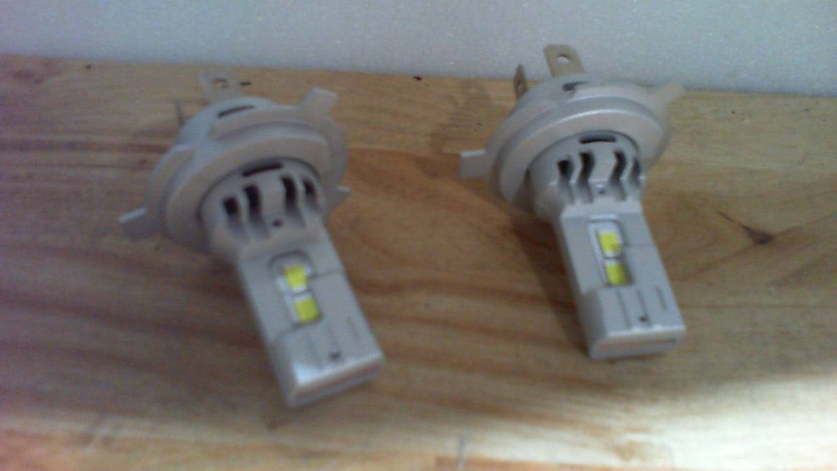 ziongreen Bombillos LED H4 para Faros Antiniebla | 9003/HB2 Tamano 1:1 Halogeno | 60,000LM Ultra Brillante 6500K Blanco Frio | con Ventilador | Pack de 2