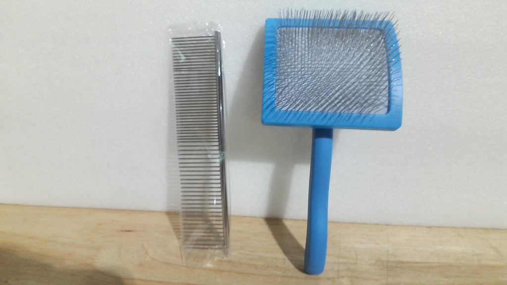 kit de peluquería canina y felina, que incluye un cepillo tipo carda (slicker brush ARTICULO VIENE COMO SE MUESTRA EN LA SEGUNDA IMAGEN