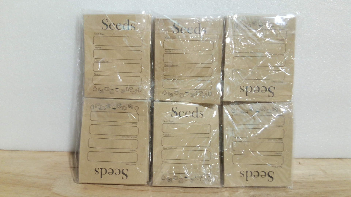 sobres de papel kraft para almacenar y organizar semillas (ARTICULO VIENE COMO SE OBSERVA EN LA SEGUNDA IMAGEN )