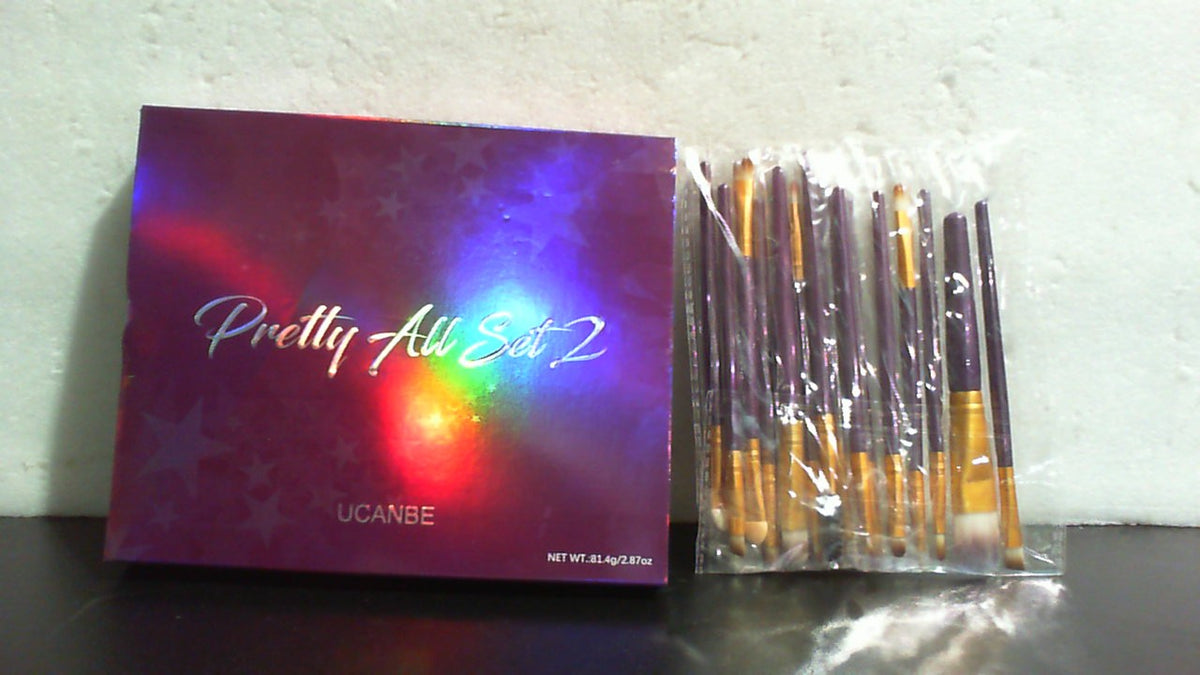 Pretty All Set 2 Paleta de sombras de ojos, 86 colores, kit de maquillaje mate brillante
