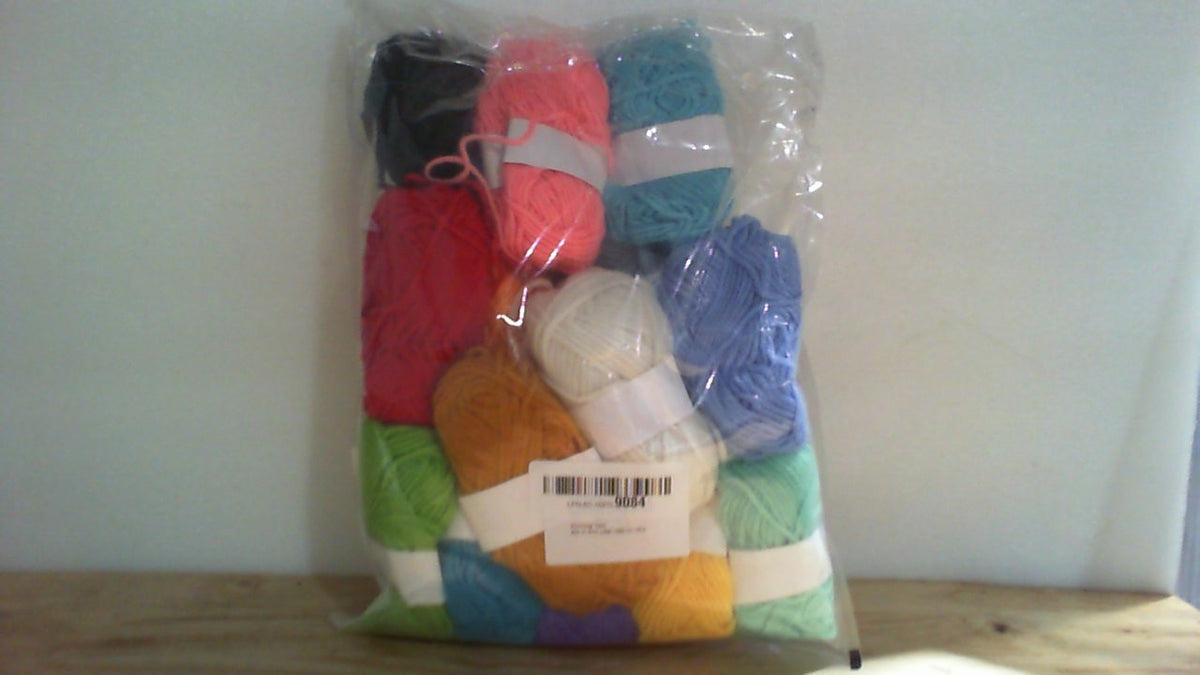IMAGEN REFERENCIA SOLO DE ALGUNOS COLORES paquete de mini madejas de hilo de tejer acrílico multicolor x13