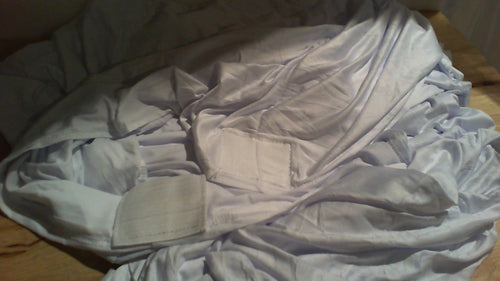 (SIN TALLA) faldón para cama blanco tipo rodapié con elástico