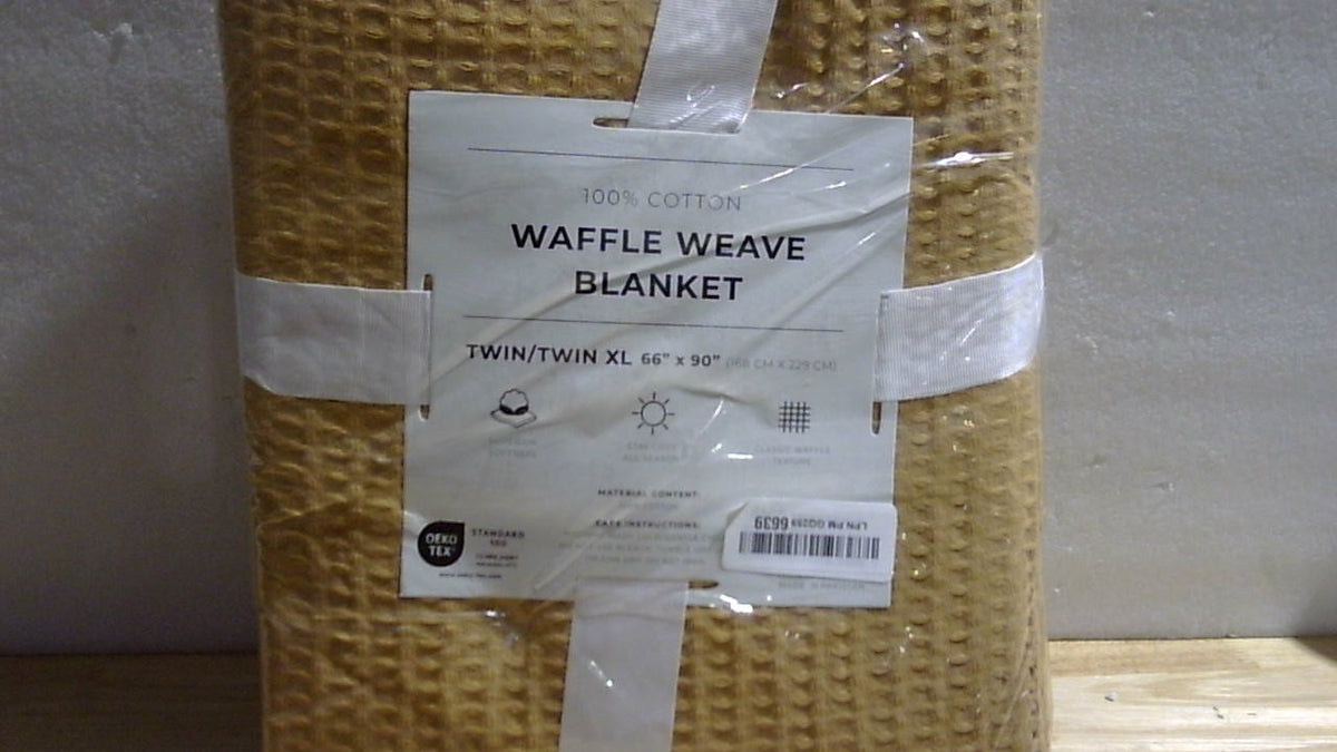 Manta de 100% algodón en tejido waffle tamaño Twin, mantas suaves, ligeras y transpirables para cama, sofá, decoración del hogar, uso durante todas las estaciones