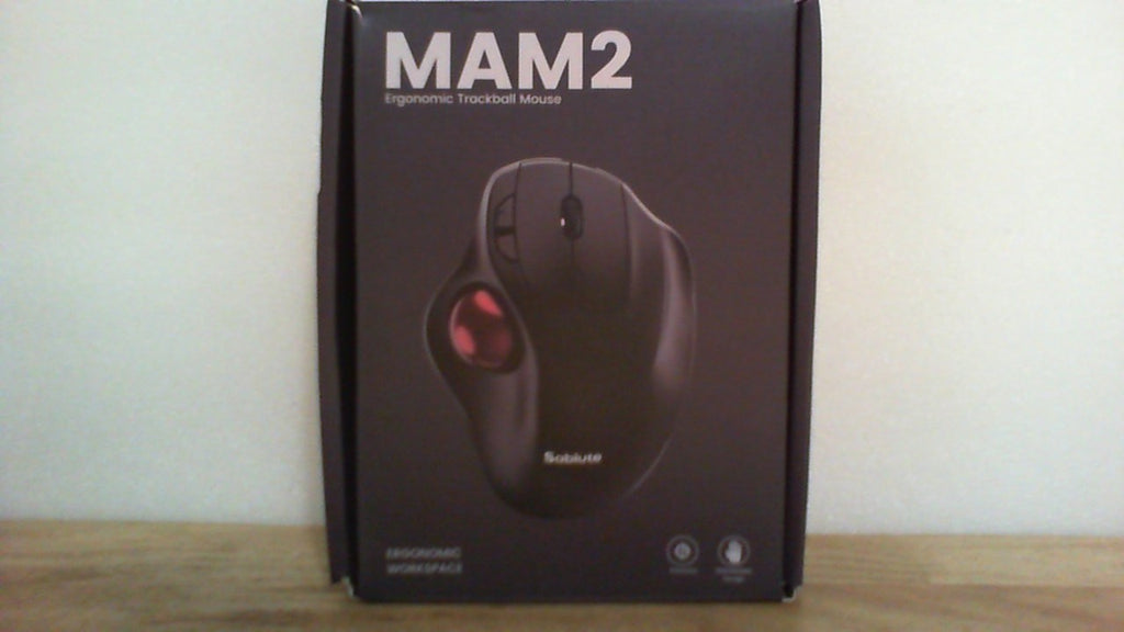 SABLUTE MAM2 Ergonomic Trackball Mouse. con cable usb a c y usb suelto.