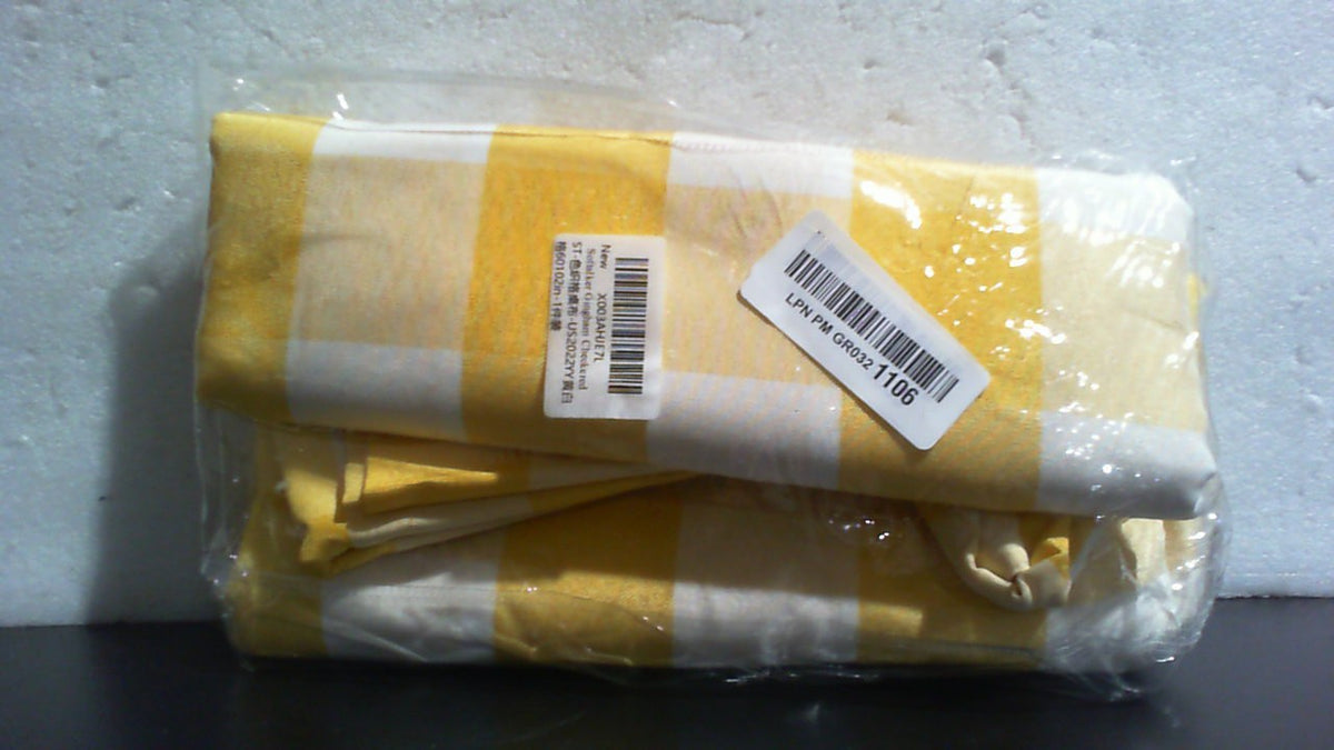 Softalker Mantel rectangular a cuadros, amarillo y blanco, 54 x 54 pulgadas