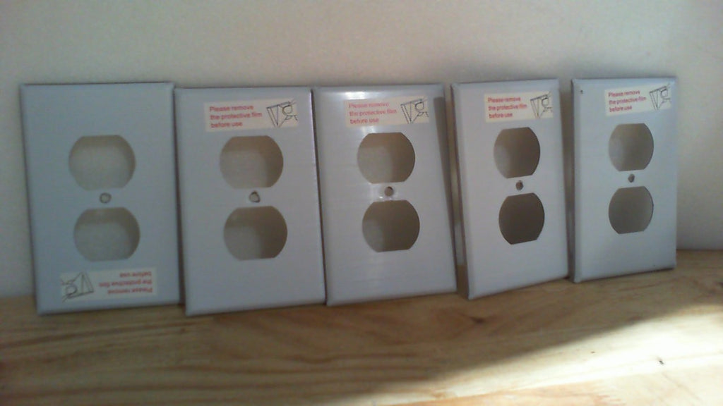 5 placas para tomacorriente doble
