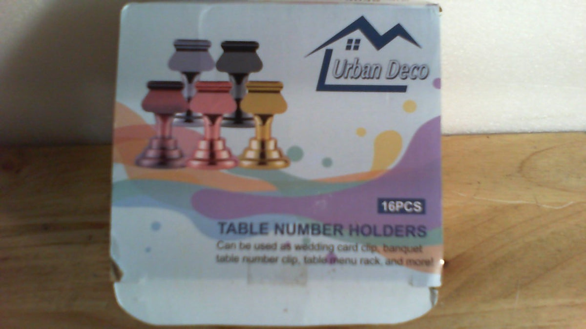 set de 16 soportes para números de mesa (Table Number Holders) de la marca Urban Deco