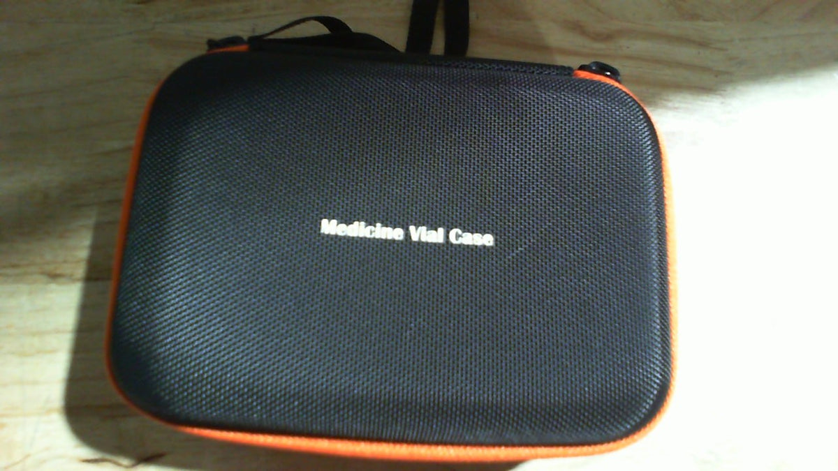 estuche rígido portátil de EVA con cremallera naranja, diseñado para organizar y proteger botellas de aceites esenciales.
