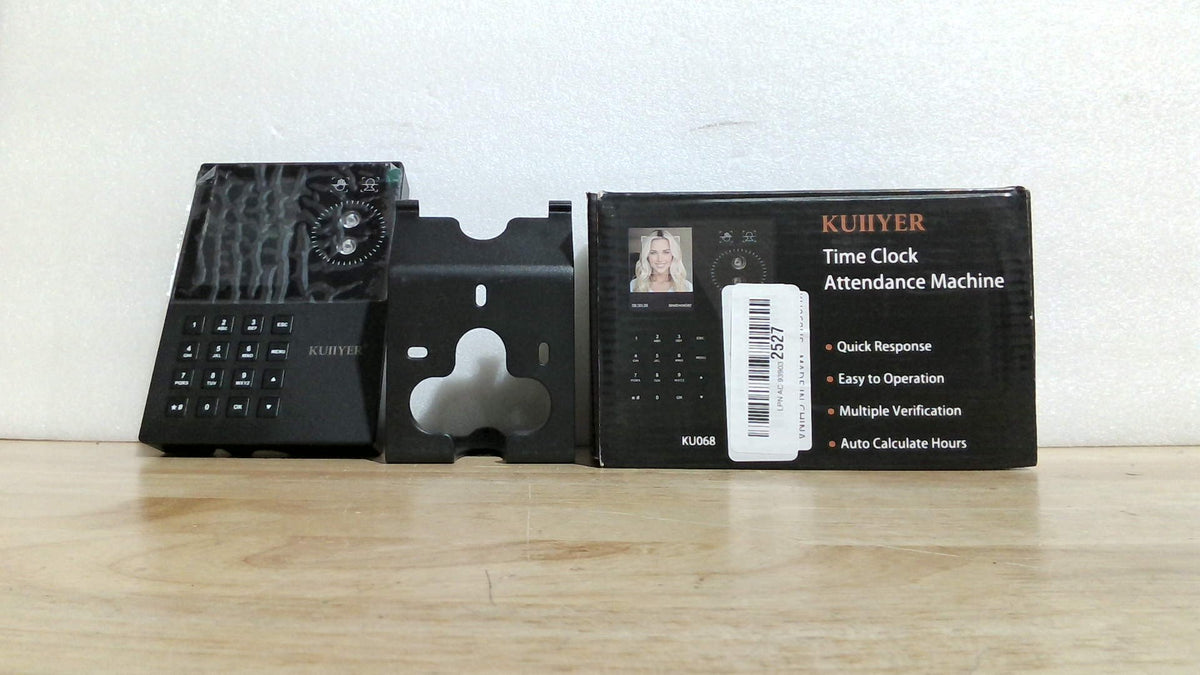 reloj checador o marcador de asistencia digital de la marca KUIIYER, modelo KU068 ( ARTICULO VIENE COMO SE MUESTRA EN LA IMAGEN 2-3 Y 4