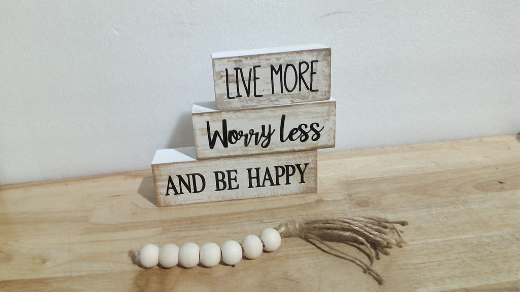 Juego de Bloques de Madera Decorativos con Frases ARTICULO VIENE COMO SE MUESTRA EN LA SEGUNDA IMAGEN
