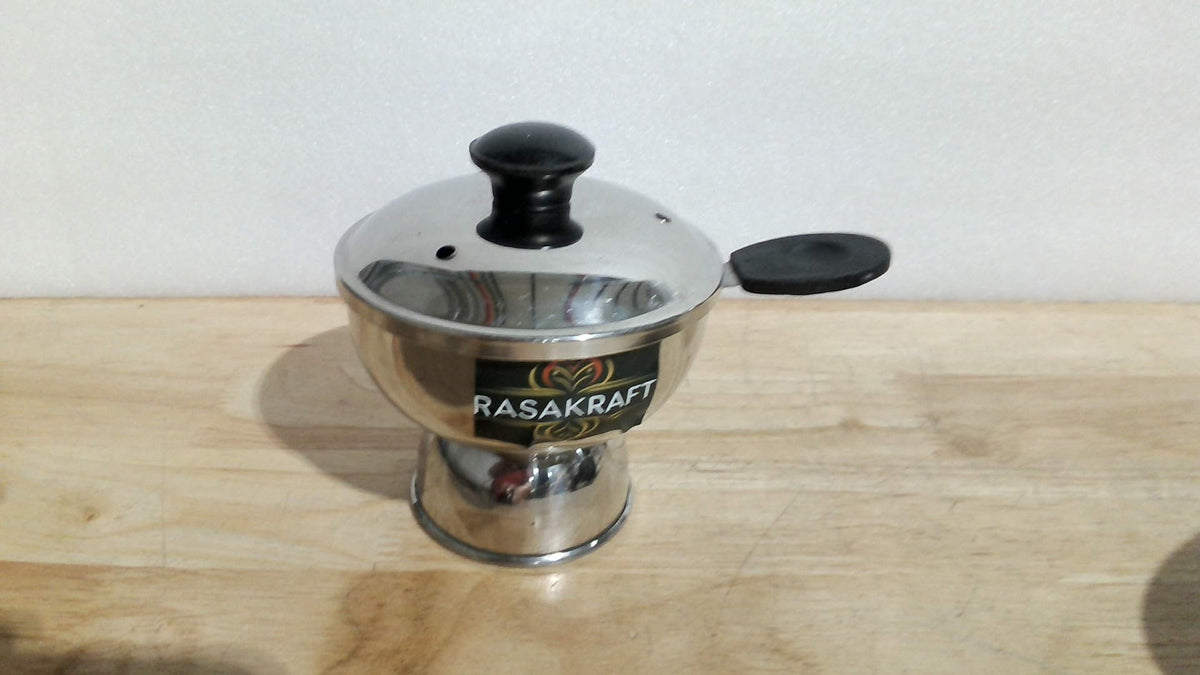 Chiratta Puttu Maker de la marca Rasakraft, un utensilio de cocina tradicional del sur de la India hecho de acero inoxidable. ARTICULO VIENE COMO SE MUESTRA EN LA IAMGEN 2 Y 3