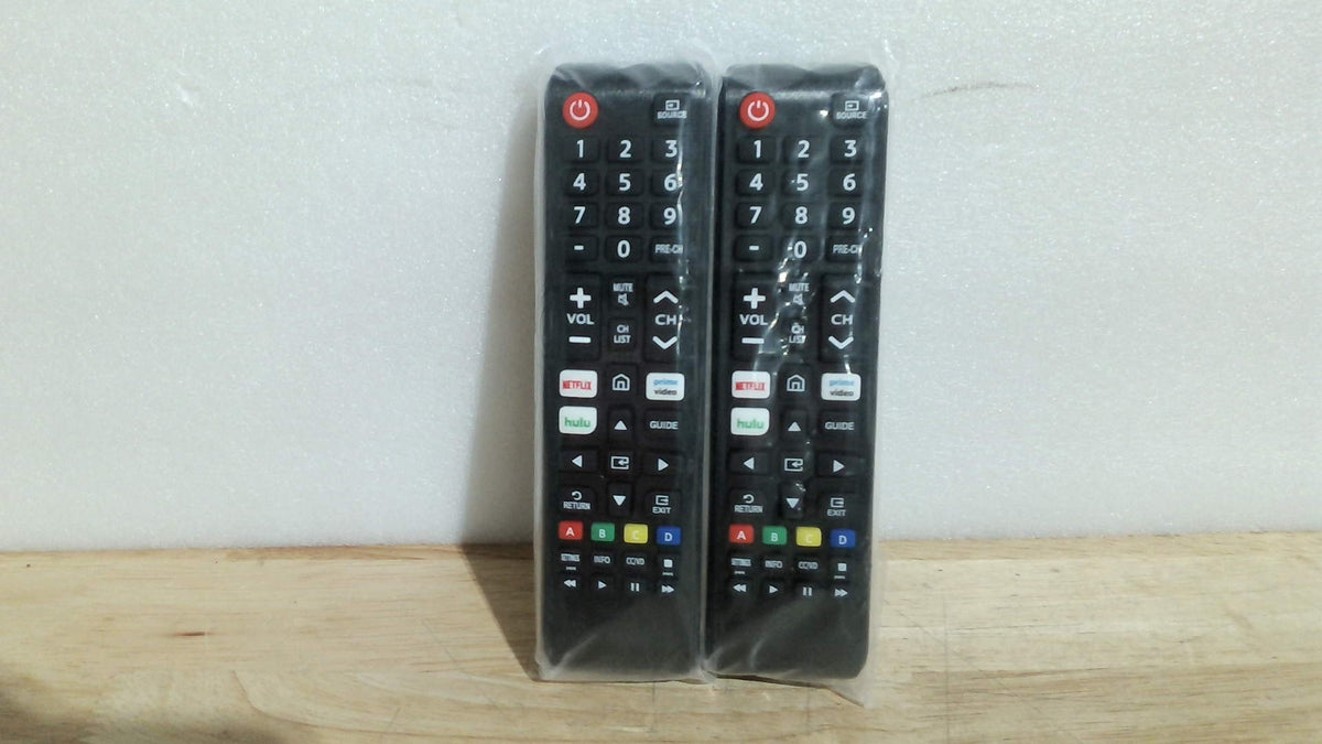 paquete de 2 controles remotos universales de repuesto compatibles con Samsung Smart TV. ( ARTICULO VIENE COMO SE MUESTRA EN LA SEGUNDA Y TERCERA IMAGEN )