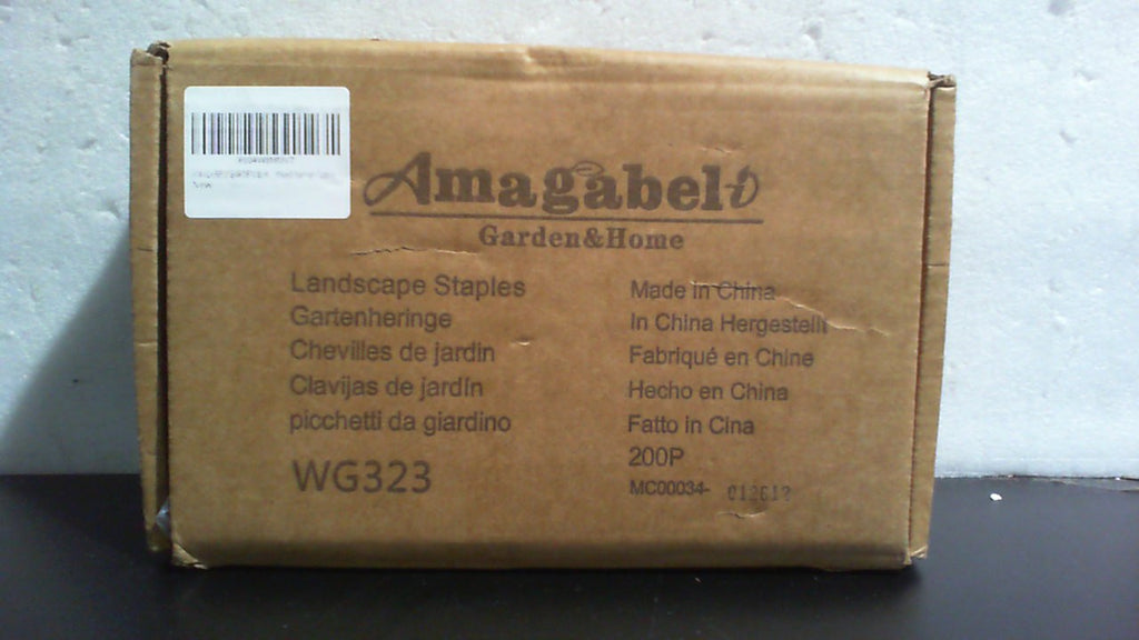 AMAGABELI GARDEN & HOME Paquete de 100 grapas galvanizadas para paisaje 8 PULAGADAS  LARGO X 1 PULGADA DE ANCHO