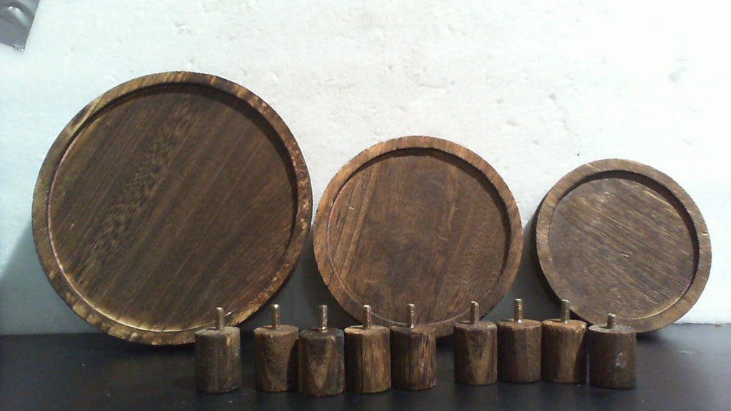Geetery - 3 piezas elevadoras de madera para soporte de pedestal de madera