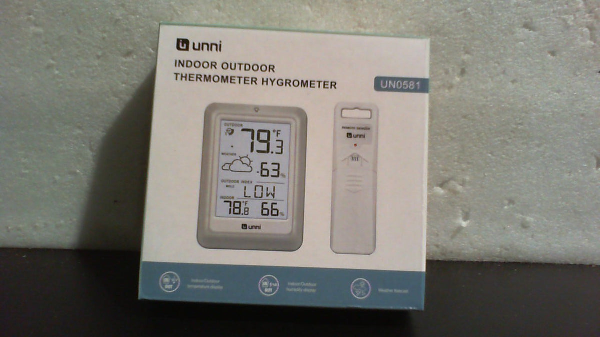 Estación meteorológica inalámbrica con sensor exterior y funcionamiento por USB. Pronóstico del tiempo.