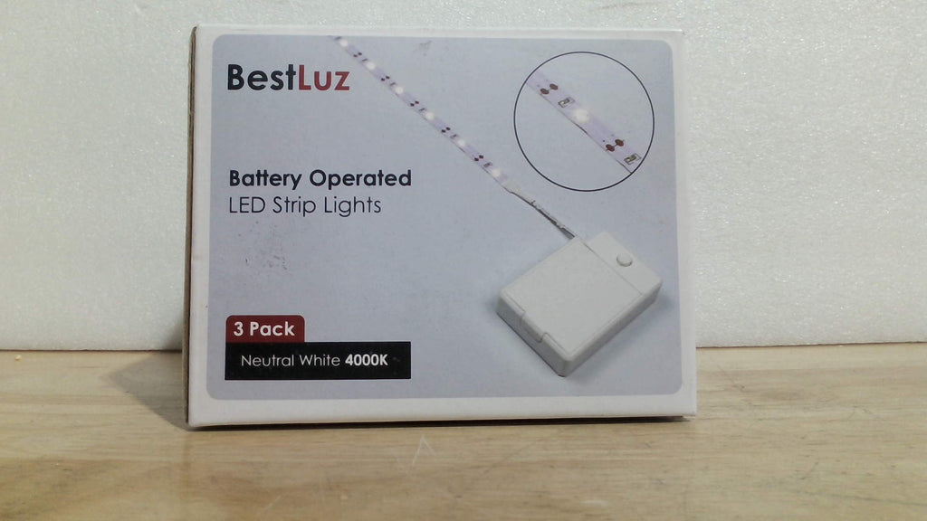 paquete de tiras de luces LED que funcionan con baterías de la marca BestLuz,( ARTICULO VIENE COMO SE MUESTRA EN LA IMAGEN 2 Y 3 NO TRAE BATERIAS )