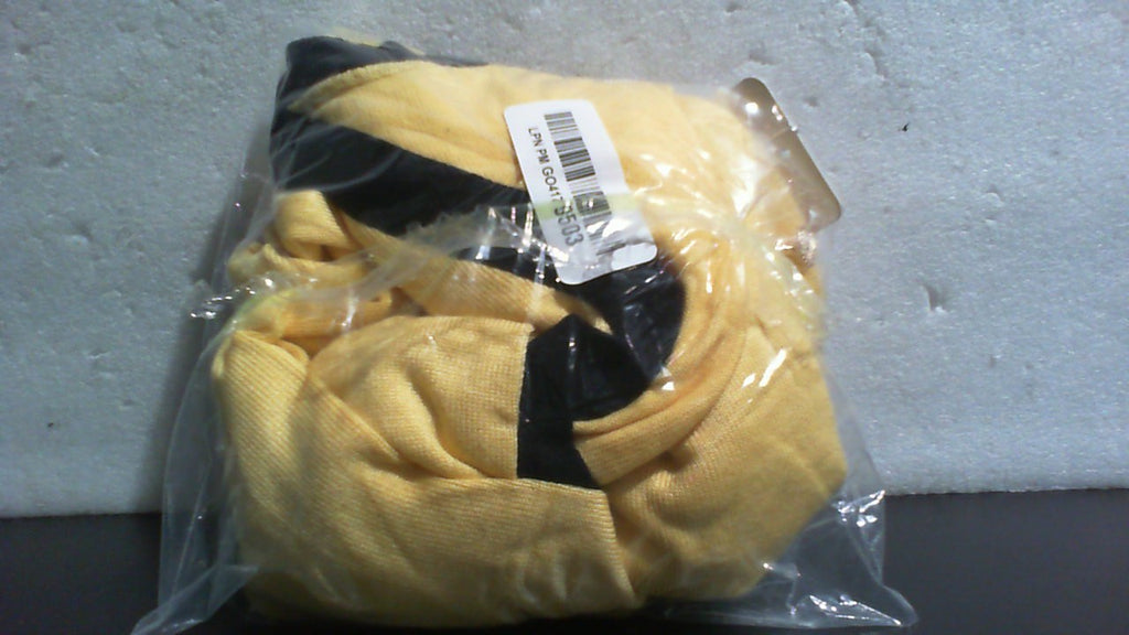 Cárdigan corto amarillo con bordes negros y botones