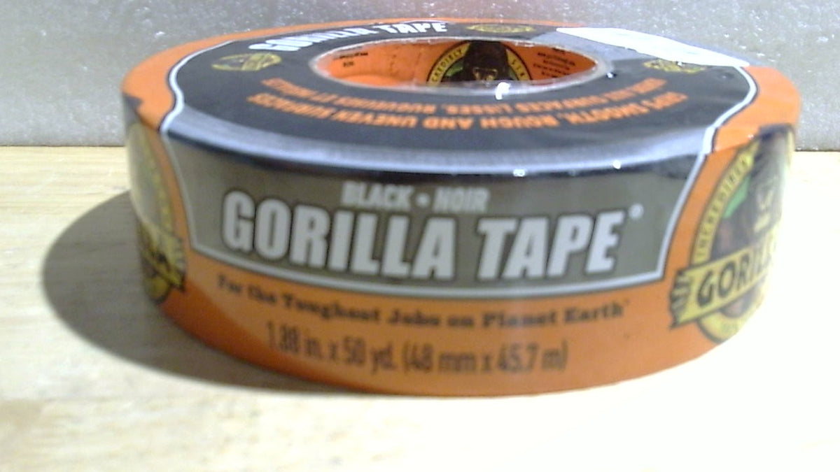 Gorilla Black Duct Tape, 1.88 pulgadas x 50 yardas, negro