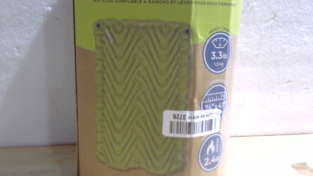 COLOR VERDE-Klymit Colchoneta inflable con aislamiento doble V para acampar, senderismo ligero y mochilero cama de aire para clima frío