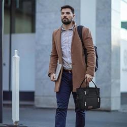 Bolsa de almuerzo MIYCOO para hombres y mujeres, doble compartimento a prueba de fugas | Bolsa térmica grande