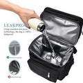 Bolsa de almuerzo MIYCOO para hombres y mujeres, doble compartimento a prueba de fugas | Bolsa térmica grande