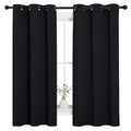 Cortinas opacas negras NICETOWN para dormitorio, 42 pulgadas de ancho x 63 pulgadas de largo