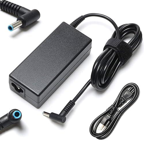Cargador compatible con ordenadores portátiles HP de 65 W y 45 W con punta azul inteligente de 4,5 mm | Compatible con HP Pavilion x360 14/15/17, Envy 13/15, EliteBook ProBook Chromebook Stream Spectre | 19,5 V 3,33 A 710412-001 #5661