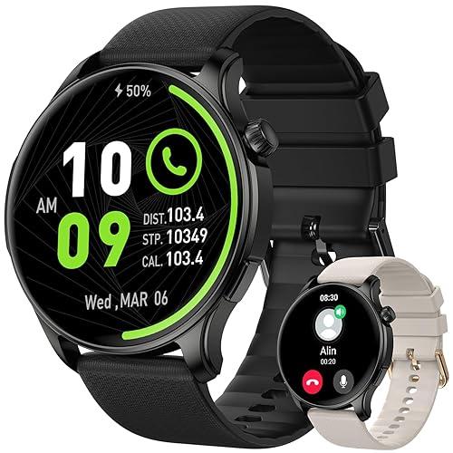 Smartwatch Fitness para Hombre y Mujer — Llamadas, Monitor Cardíaco, SpO2, Sueño y Podómetro, Compatible con Android e iPhone
