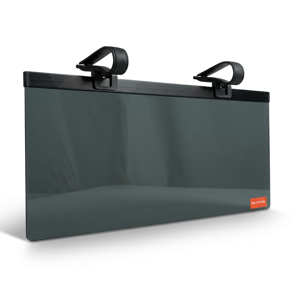 Extensor de parasol para carro con panel ahumado y clips de sujeción