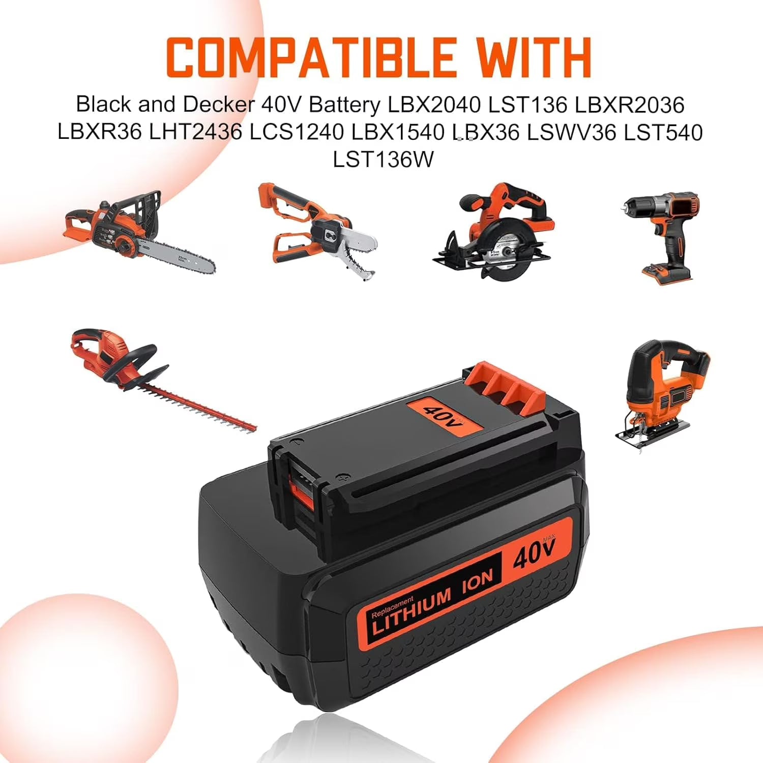 Batería Black+Decker LBX2040 20V MAX – Paquete de 2 Unidades
