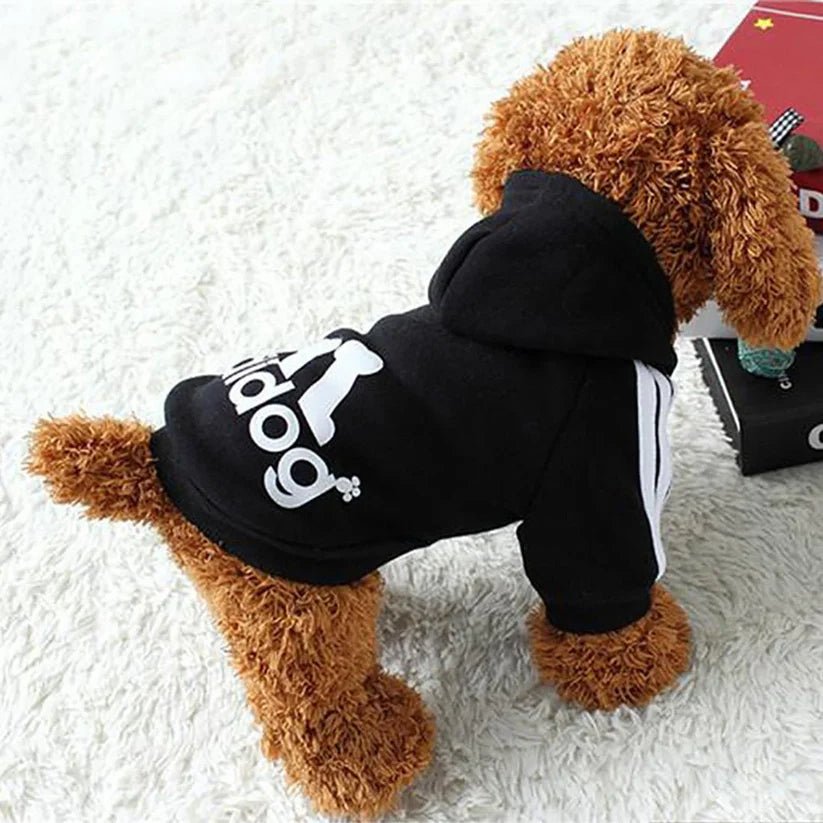 Adidog Hoodie para Mascotas – Sudadera con Capucha Estilo Deportivo para Perros