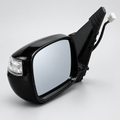 Espejo retrovisor izquierdo Polyway 4112-01008-02 con direccional integrada, negro