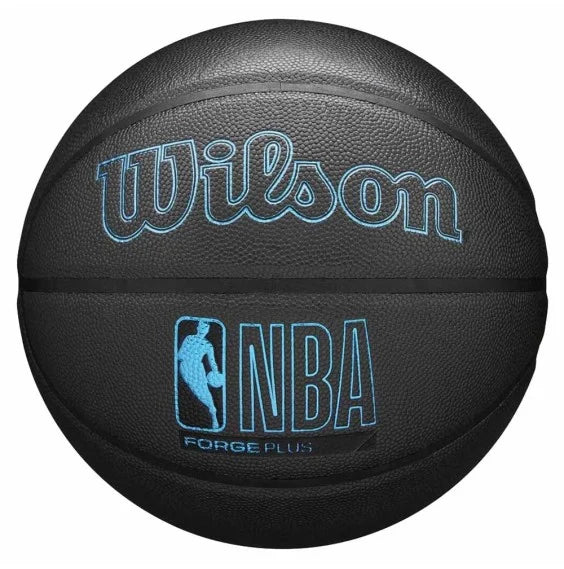 Balón de Baloncesto Wilson NBA Forge Plus – Talla 6 (28.5"), Interior y Exterior, Color Gris Carbón