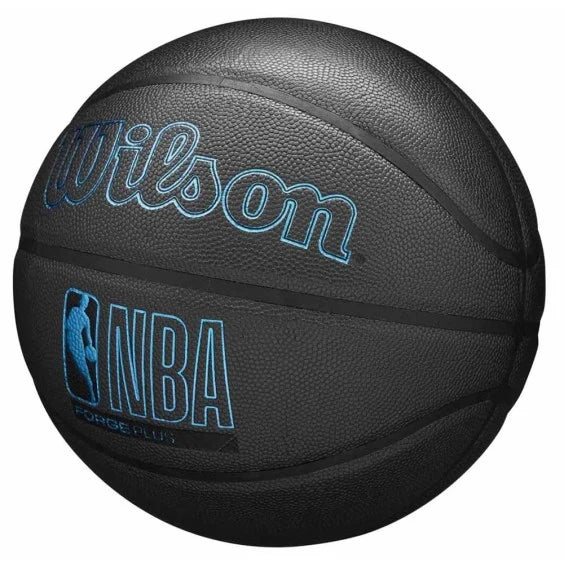 Balón de Baloncesto Wilson NBA Forge Plus – Talla 6 (28.5"), Interior y Exterior, Color Gris Carbón