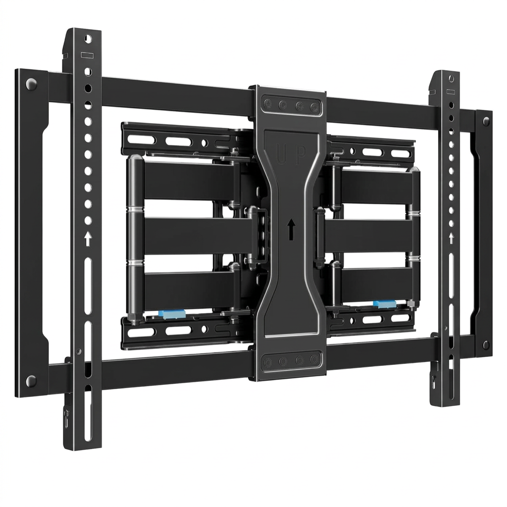 Soporte de Pared Ultra Delgado MOUNTUP para TV de 37 a 90 Pulgadas | Perfil Bajo 1.1 Pulgadas, Movimiento Completo con Brazos Giratorios e Inclinación | VESA 600x400 | Hasta 132 lbs