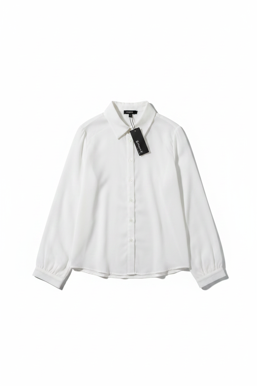 Blusa blanca Allegra K flat lay